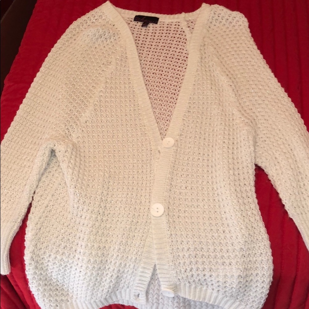 Sparkly/white cardigan
